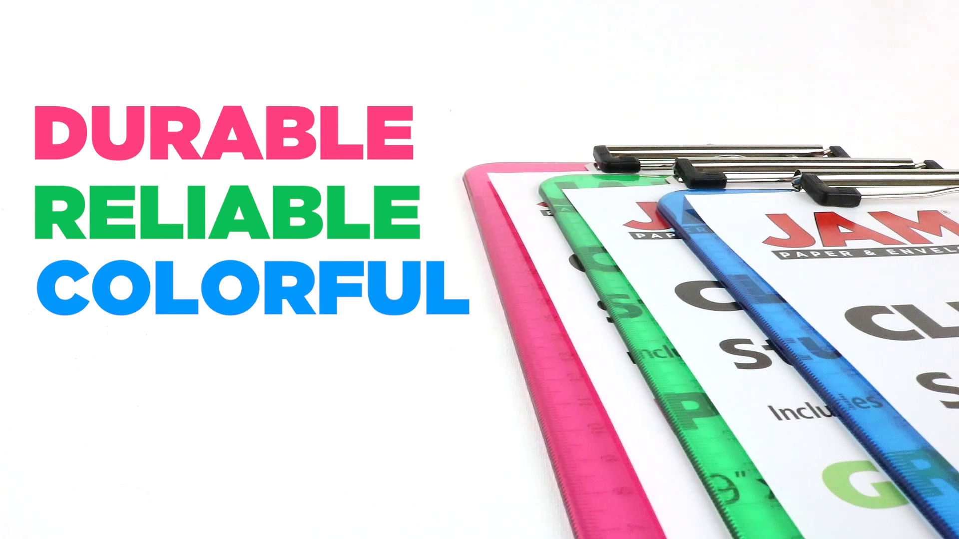 Amazon.com : JAM PAPER Plastic Clipboards with Low Profile